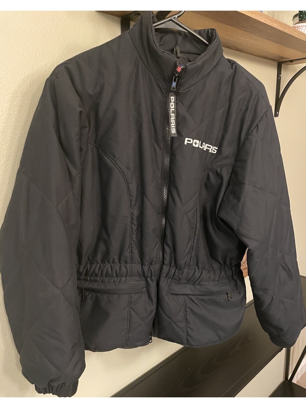 Women’s Vintage Black Polaris Snowmobiling Jacket Size M